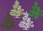 Christmas Tree swirls die cuts scrapbook cards