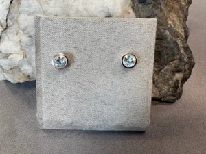 Pendientes Clogau de plata y oro rosa de 9 quilates piedra de nacimiento de marzo aguamarina £40 de descuento en Gales - Imagen 1 de 12