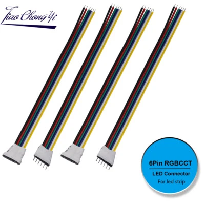 6Pin Male or Female LED Connector Wire Cable for 5050 RGBCCT LED light Strip - Image 1 of 4