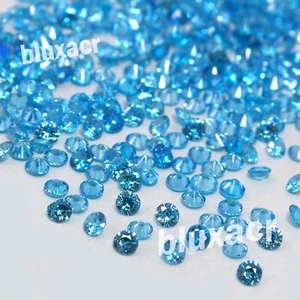 1.50 mm Round Brilliant Cut VVS1 Fancy Blue Color Diamond Whole Sale 100 Pcs Lot - Picture 1 of 9