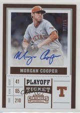 2017 Elite Extra Edition College Tickets Playoff Ticket /15 Morgan Cooper Auto