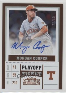 2017 Elite Extra Edition College Tickets Playoff Ticket /15 Morgan Cooper Auto
