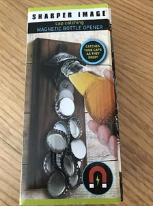 New & Factory Sealed Sharper Image Cap Catching Magnetic Bottle Opener - Picture 1 of 7