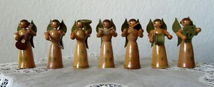 7 ENGEL - ORCHESTER - PYRAMIDENFIGUREN - HOLZ - ERZGEBIRGE - VINTAGE - Bild 1 von 3