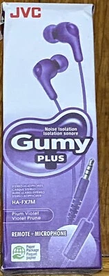 JVC HA-FX7M Gumy Plus Earbuds w/Remote & Microphone - Blue, White, or Violet - Image 1 of 2