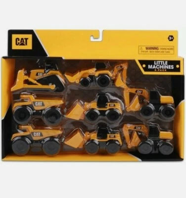 Caterpillar 8 Equipment Toy Backhoe Bull Dozer Excavator Wheel Loader Dump Truck - Image 1 of 2