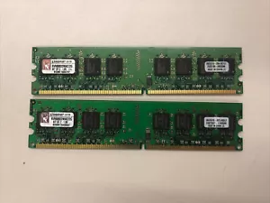 KINGSTON KVR800D2N5K2/2G (1GBX2 KIT) DDR2-800 RAM STICK MEMORY - USED - Picture 1 of 2
