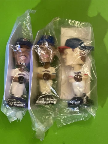NEW 2002 Post Cereal Mini Bobbleheads x3 MLB Chipper Jones AROD Pedro Martinez Cover