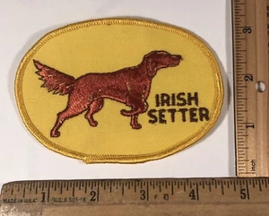Vintage Irish Setter Dog Breed Patch Sew On Animal New Old Stock - Picture 1 of 2
