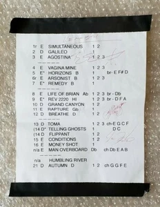 ORIGINAL SCHIEBER BÜHNENSET LISTE VOM 1. MAI 2016 SAN DIEGO... MEHRERE AUTOGRAMME - Bild 1 von 4