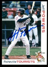 2001 Asheville Tourists JEFF POWERS Signed Card autograph AUTO ROCKIES