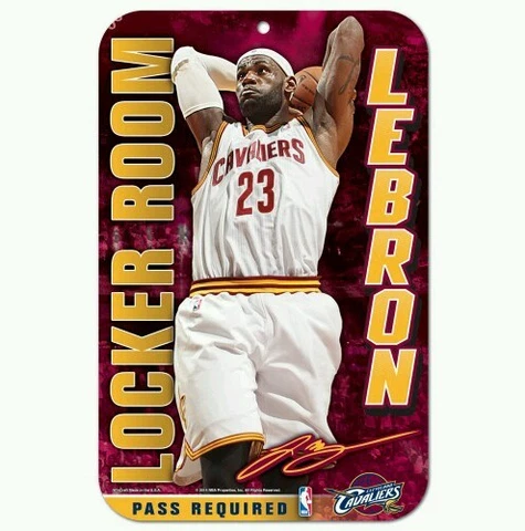 LEBRON JAMES CLEVELAND CAVALIERS 11"X17" PLASTIC SIGN DURABLE POSTER Cover