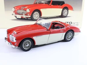 1961 Austin Healey 3000 MKII Red Rh Drive Autoart Millennium 1:18 Model 70721 - Picture 1 of 7