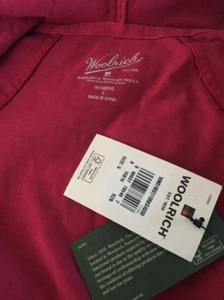 WOOLRICH WOMENS FIRST FORKS HOODED SPORT CARDIGAN 100% Cotton NWT S Or S/P  $79 - Picture 1 of 12