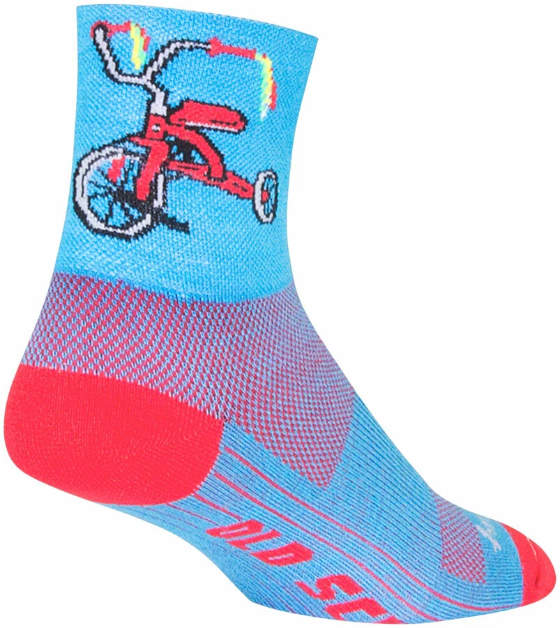 SockGuy Classic Trike Socks 4 Inch Blue Red Large X-large Unisex Synthetic