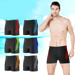 Mens Summer Swim Shorts Swimwear Swimming Trunks Boxer Elastic Waist Briefs - Picture 1 of 15