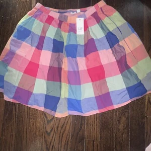 Gap Kids Skirt Girls Sz XXL multicolor bold Plaid Skirt Girls Plus Flannel Skirt - Picture 1 of 5