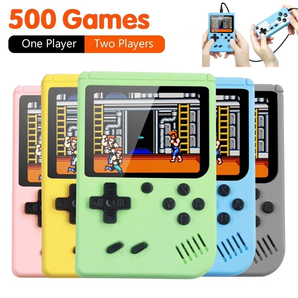 500 in 1 Retro Handheld Videospielkonsole Gameboy Einbaute klassische Spiele Neu - Bild 1 von 4