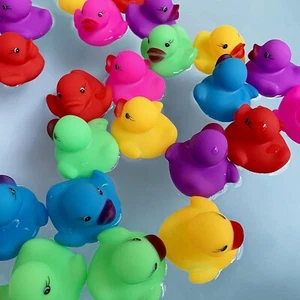 Multicoloured Rubber Duckies 144-Pcs Float & Squeak Premium Quality Toy for Kids - Picture 1 of 7