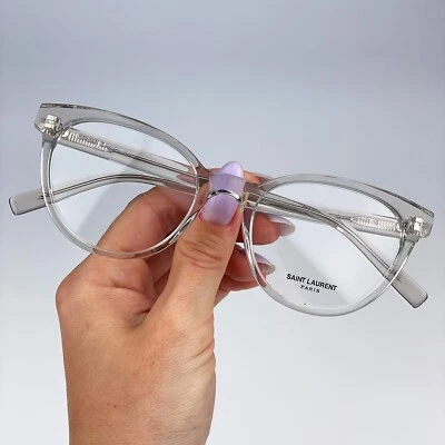 Gafas Saint Laurent Mujer Beige Transparente Demo Ovaladas SL589 003 AUTÉNTICAS NUEVAS Foto 1 de 4