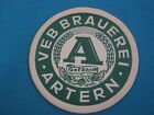 Alter DDR Bierdeckel - VEB Brauerei - Artern - Goldaue
