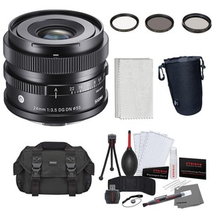 Sigma 24mm f/3.5 Contemporary DG DN Lens for Sony E Mount + 3-Piece HD Filter Se