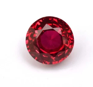 Natural Certified Mozambique Red Ruby 5.55 Ct Round Cut loose Gemstone - Picture 1 of 5