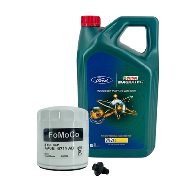 5L 5 Liter ORIGINAL Ford CASTROL Motoröl Öl MAGNATEC E 5W20 + Ölfilter 2468342 - Bild 1 von 4