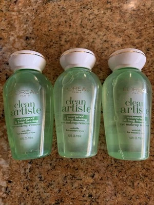 3 desmaquillante de ojos L'Oreal Paris Clean Artiste impermeable y de larga duración Foto 1 de 4