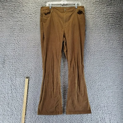 Pantalón Antonio Melani Mujer Talla 16 Marrón Pana Elastizado Tiro Medio Pierna Acampanada Foto 1 de 4