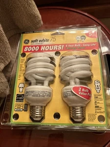 GE A19 LED Light Bulbs 75 Watt Soft White 5 Year ten backages with two bulbs  - Picture 1 of 2