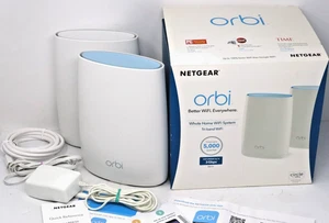 Netgear Orbi AC3000 RBK50 Router Wireless Tri-Band - Bianco (Confezione da 2) - Foto 1 di 9