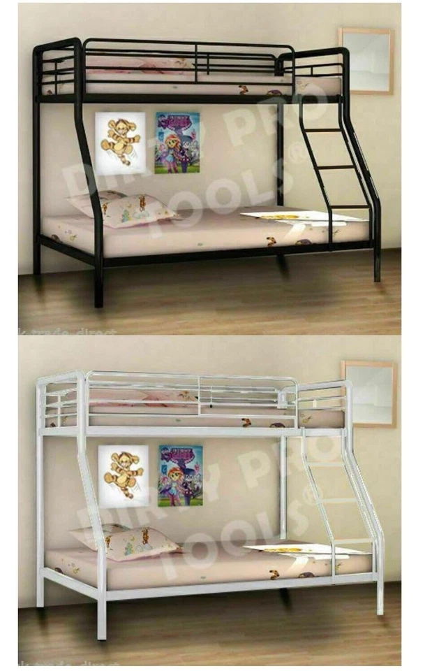 Metal Bunk Bed - Single 3ft - Double Twin Sleeper Memory Mattress Triple - Image 1 of 1