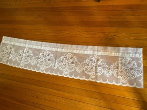 White Lace Valance 59 In  - Picture 1 of 2