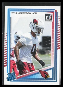 2025 Donruss Rated Rookie #396 Will Johnson Arizona Cardinals - Picture 1 of 2