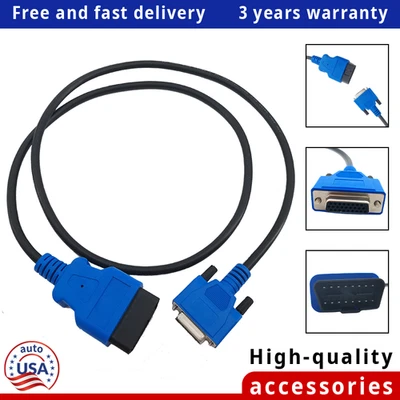 OBD 2 Cable (J1962 OBD2 16 pin) For Nexiq USB Isuzu Hino Volvo Mack - Image 1 of 4