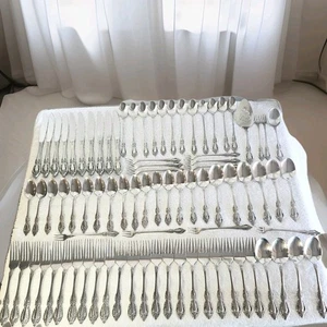 Oneida Raphael Silverware 84 Pc's HH Distinction Deluxe Stainless Flatware Set   - Picture 1 of 16