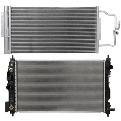 For 14-16 Chevrolet Impala Limited Aluminum Radiator & AC Condenser Cooling Kit - Image 1 of 4