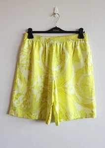 Versace Shorts Barocco Print Silk Twill Fabric $1100 Size 50 IT (US L) Authentic - Picture 1 of 3