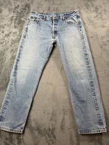 Vintage Levis 501 Jeans Mens 36x30 Button Fly Distressed Nice Fade 2000s Boho - Picture 1 of 20