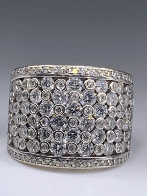 Anillo Effy Oro Blanco 14k 2 ctw Diamante Cóctel Distintivo Banda Talla 7 Foto 1 de 4