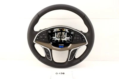 New OEM Black Leather Steering Wheel Gold Trim Cadillac XT5 2017-2021 84214047 - Image 1 of 3
