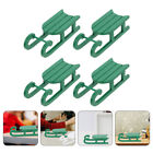4pcs Mini Wooden Sled Ornaments For Christmas Tree Decoration-