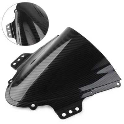 New Black Carbon Fiber ABS Windshield Shield for Suzuki GSXR 1000R K5 2005-2006 - Изображение 1 из 4