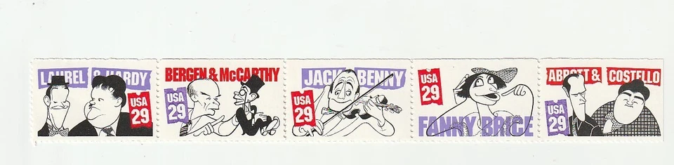 Scott # 2562 - 2566  US  Booklet  Comedians  5 Stamps  M/NH O/G Free Ship - Image 1 of 1