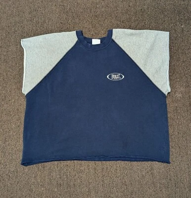 Vintage Everlast Sweatshirt Sz XL Blue Sleeveless Muscle Fleece Crewneck Workout - Image 1 of 4