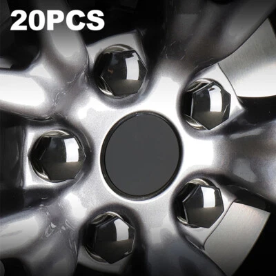 20PCS Car Hub Cap Cover Car Wheel Lug Nut Caps Bolt Rims Set Black Accessories - Image 1 of 4