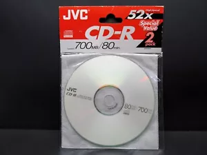 JVC, CD-R, 52x, 700MB/80Min - 2 Pack, NEW & Sealed - Picture 1 of 3