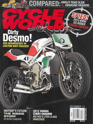 Cycle World Magazine RSD Desmosedici V4 Customer Dirt Tracker Harley Kawasaki - Image 1 of 4