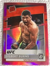 Gilbert Burns **POP 1** Pink Rated Rookie Optic UFC Rare Card